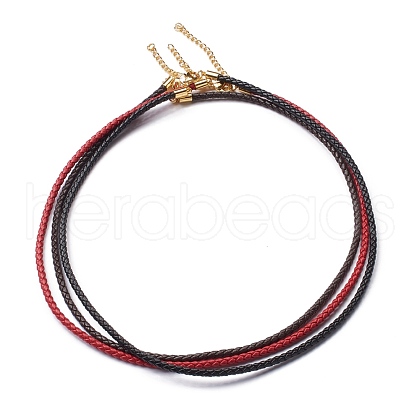 Braided Waxed Polyester Cord Necklaces Making NJEW-Z011-03G-1