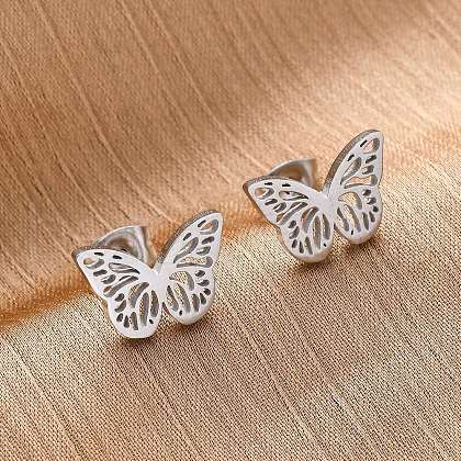 Tarnish Resistant 304 Stainless Steel Stud Earrings with 316 Surgical Stainless Steel Pins PW-WG57925-02-1