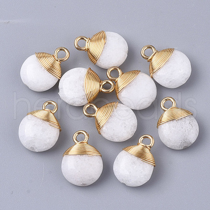 Natural White Jade Pendants G-S359-021G-1