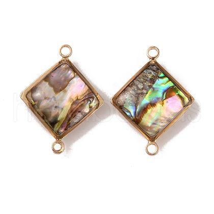 Natural Abalone Shell/Paua Shell Connector Charms KK-WH0031-05C-1