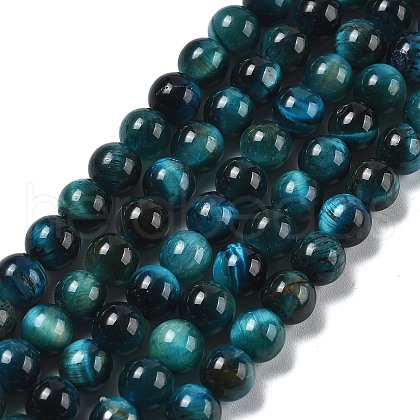 Natural Tiger Eye Beads Strands X-G-B133-A02-6MM-07-1