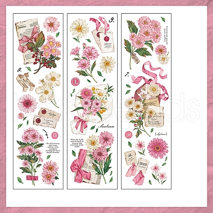 6Pcs 3 Styles PET Stickers AJEW-S040-03D-1