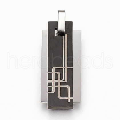 304 Stainless Steel Split Pendants STAS-F168-39BP-1
