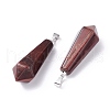 Dyed & Heated Natural Red Tiger Eye Pointed Pendants X-G-I314-02P-11-4