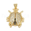 Brass Micro Pave Cubic Zirconia Pendants KK-A260-07B-G-1