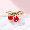 Brass Micro Pave Cubic Zirconia Adjustable Open Cuff Rings for Women RJEW-U057-17A-G-2