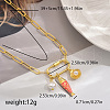 Brass Enamel & Natural Pearl Fish Pendant Necklaces for Women Holiday Party Vacation Accessory GH9024-2-2