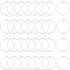 Beebeecraft 50Pcs Long-Lasting Plated Brass Hoop Earrings Findings KK-BBC0013-19-1