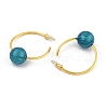 Round Brass Enamel Hoop Earrings for Women EJEW-Q391-35G-01-3