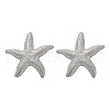 Brass Stud Earrings EJEW-R032-06P-4