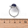 Oval Natural Sodalite Finger Rings RJEW-M063-01P-09-5