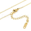 Ion Plating(IP) 304 Stainless Steel Crystal Rhinestone Heart Pendant Necklaces for Women NJEW-K276-16G-2
