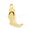 Rack Plating Fish Brass Pendants KK-K341-67G-1