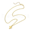 2Pcs 2 Colors Cross Alloy Pendant Necklaces NJEW-JN05187-6