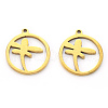 PVD Vacuum Plating 304 Stainless Steel Pendants STAS-N092-40G-2