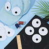 40Pcs Eye Non-woven Fabric Iron on/Sew On Patches PATC-FG0001-83-4