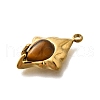 Natural Tiger Eye Pendants STAS-D310-03G-02-2