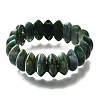 Bicone Natural Moss Agate Beads Stretch Bracelets for Women Men BJEW-C097-05K-1
