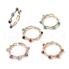 Brass Cable Chain Shape Open Cuff Rings RJEW-JR00712-1