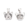 Brass Micro Pave Cubic Zirconia Charms ZIRC-C004-01P-1