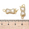 Brass Micro Pave Cubic Zirconia Box Clasps KK-U070-06G-3