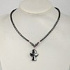 Valentines Day Gift for Boyfriend Non-Magnetic Synthetic Hematite Necklaces NJEW-E002-34-2