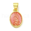 Rack Plating Brass Enamel Pendants KK-B091-15D-1