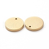 Vacuum Plating 304 Stainless Steel Stamping Blank Tag Charms STAS-G215-11G-2