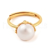 Mother's Day Jewellery Round Natural Pearl Finger Rings STER-Z009-05G-2