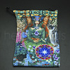 Double-Sided Printed Velvet Tarot Cards Storage Drawstring Bags ZODI-PW0002-02G-1