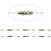 Brass Handmade Beaded Chains CHC-P011-A01-G-2