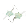 Star Resin Imitation Lollipop Dangle Earrings EJEW-JE06358-02-3