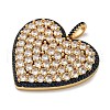 Brass Micro Pave Cubic Zirconia Pendants KK-U076-18G-01-2