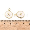 Brass Enamel Charms KK-L237-022G-01-3