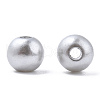 Spray Painted ABS Plastic Imitation Pearl Beads OACR-T015-05A-03-1