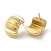 Rack Plating Brass Twist Rectangle Stud Earrings for Women EJEW-Z019-15G-2