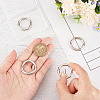 Unicraftale 4Pcs 304 Stainless Steel Spring Gate Rings STAS-UN0045-72-4