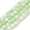 Frosted Crackle Glass Beads Strands X1-GLAA-U001-6mm-M09-1