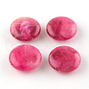 Flat Round Imitation Gemstone Acrylic Beads X-OACR-R051-18-1