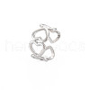 Non-Tarnish 304 Stainless Steel Open Heart Wrap Cuff Ring for Women RJEW-S405-170P-3