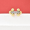 Brass Micro Pave Cubic Zirconia Cuff Rings for Women RJEW-F184-06GP-1