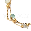 Summer Beach Nuggets Natural Agate(Dyed & Heated) Multi-Strand Bracelets BJEW-P326-07A-G-2