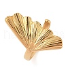 Ion Plating(IP) 304 Stainless Steel Leaf Open Cuff Rings for Women RJEW-Z057-05G-1