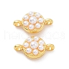 Eco-friendly Rack Plating Brass Connector Charms KK-F843-04G-2