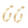 304 Stainless Steel C-Shaped Stud Earrings EJEW-V004-05G-4