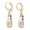 Real 18K Gold Plated Brass Dangle Leverback Earrings EJEW-L269-016G-06-1