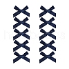 10Pcs Bowknot Cloth Alligator Hair Clips PW-WGD5F1D-10-1