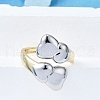 Brass Cuff Rings for Women RJEW-G347-13GP-2