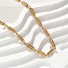304 Stainless Steel Spiral Link Chain Necklaces NJEW-S442-10G-1