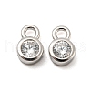 Real Platinum Plated Rhodium Plated 925 Sterling Silver Charms STER-K176-03F-P-2